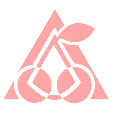 Cherry Triangle Overlap Logo #ffa6a6