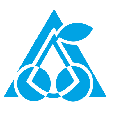 Cherry Triangle Overlap Logo #00a3e4