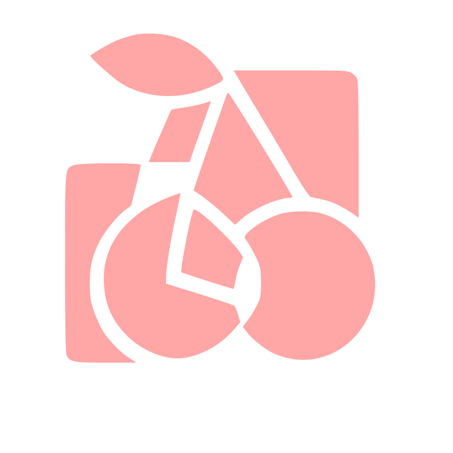 Layered Cherry Overlap Logo #ffa6a6