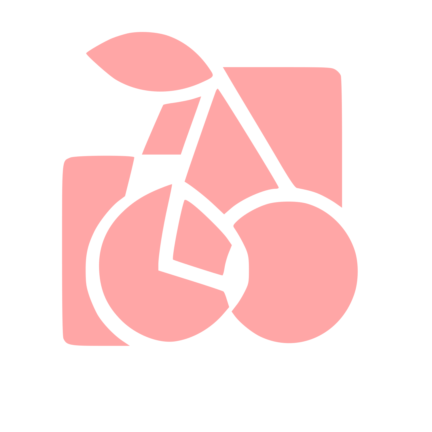 Layered Cherry Overlap Logo #ffa6a6
