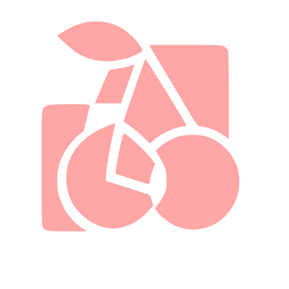 Layered Cherry Overlap Logo #ffa6a6