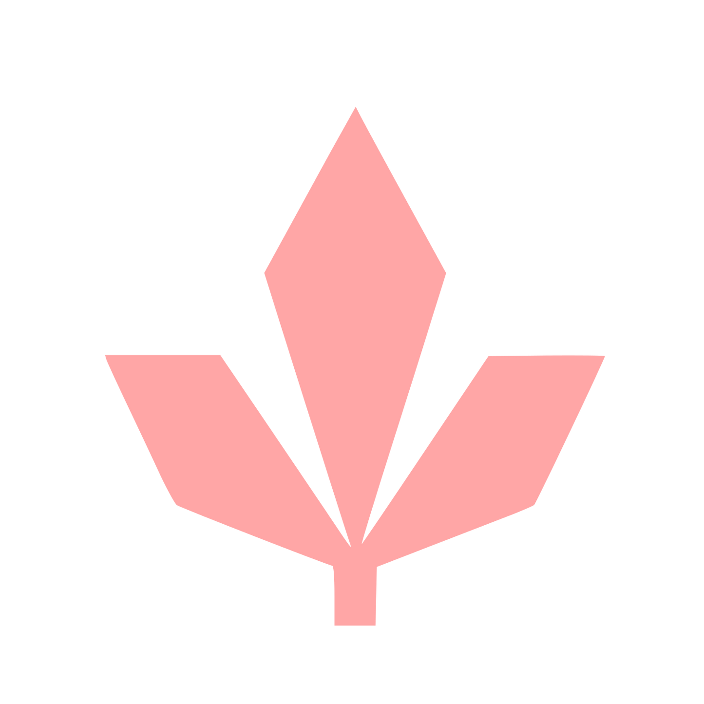 Geometric Maple Leaf Logo #ffa6a6