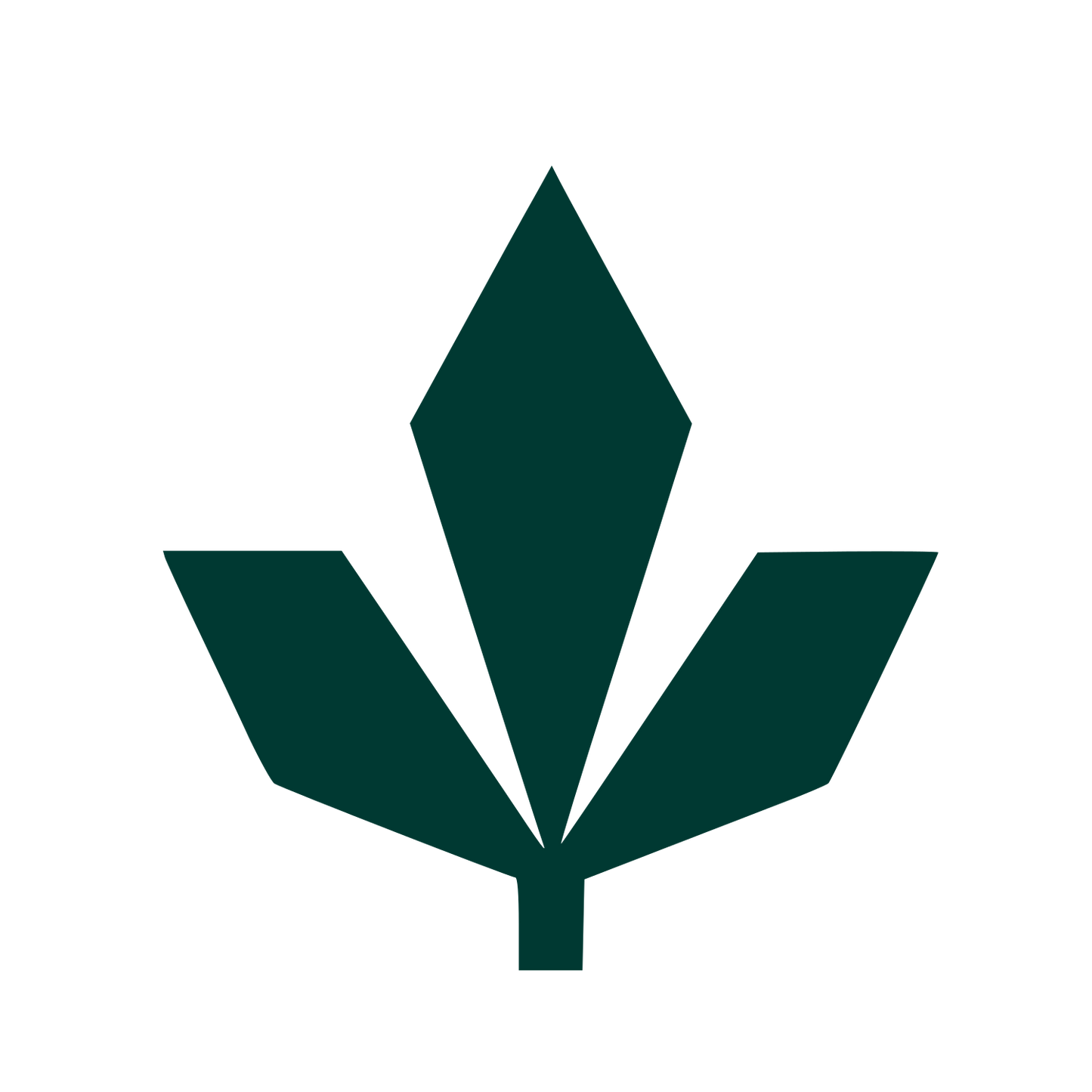 Geometric Maple Leaf Logo #003932