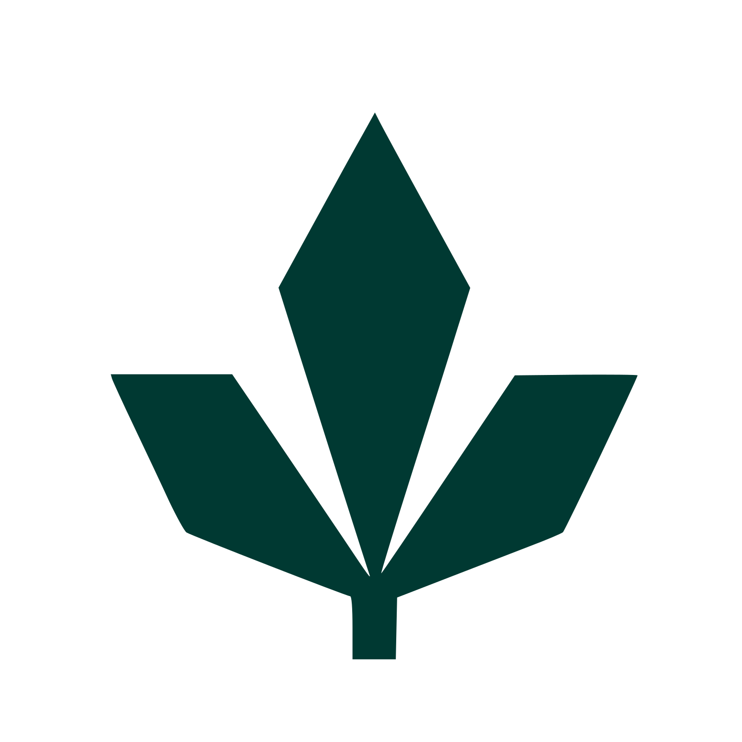 Geometric Maple Leaf Logo #003932