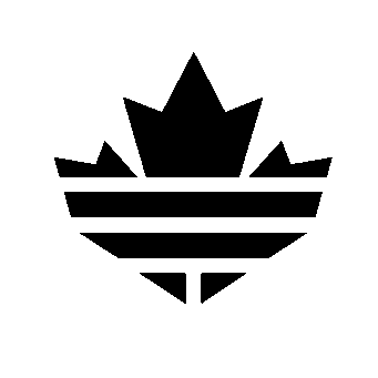 Striped Maple Leaf Logo