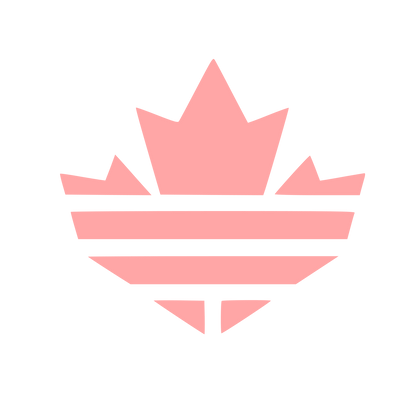 Striped Maple Leaf Logo #ffa6a6