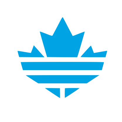 Striped Maple Leaf Logo #00a3e4