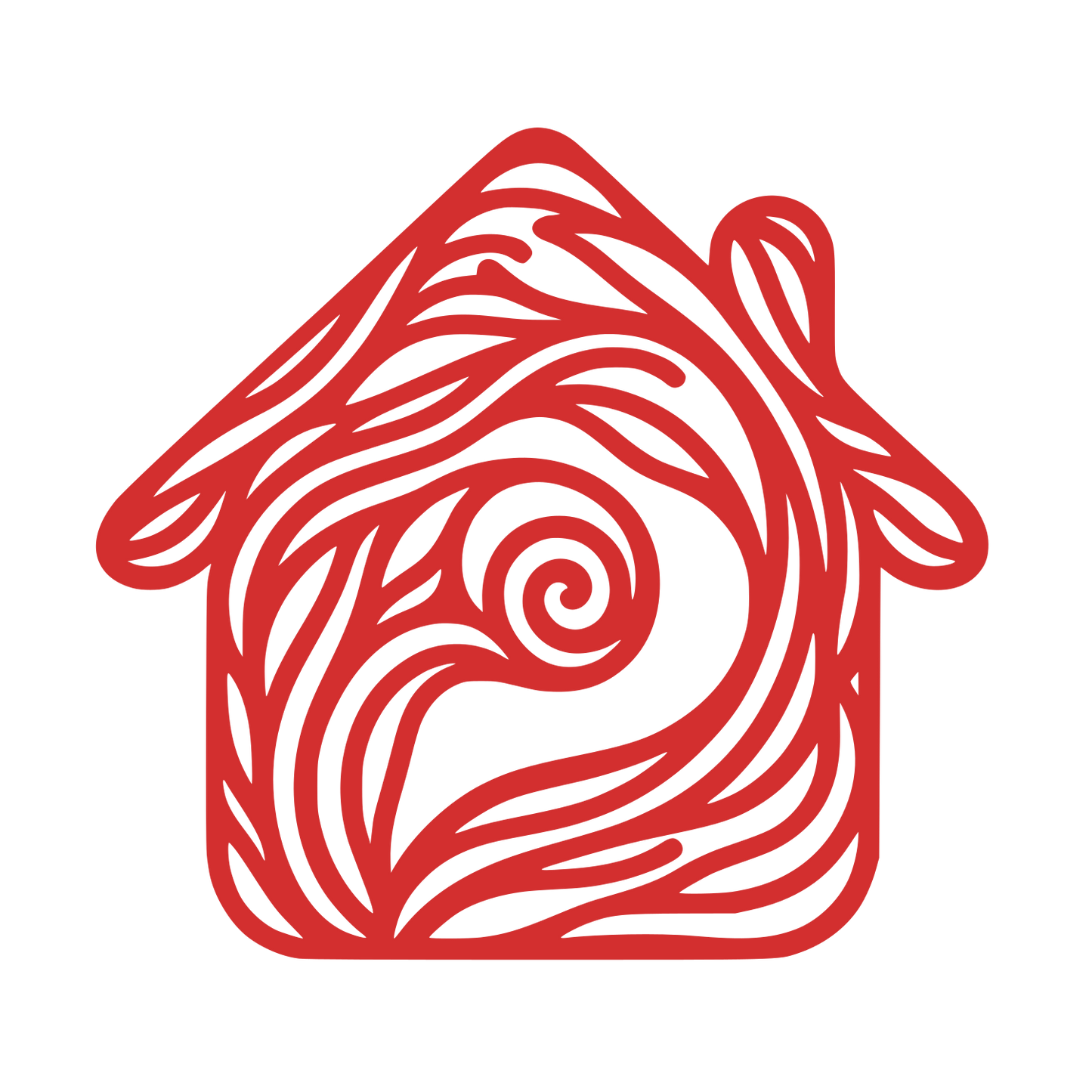House Real Estate Logo #D32F2F