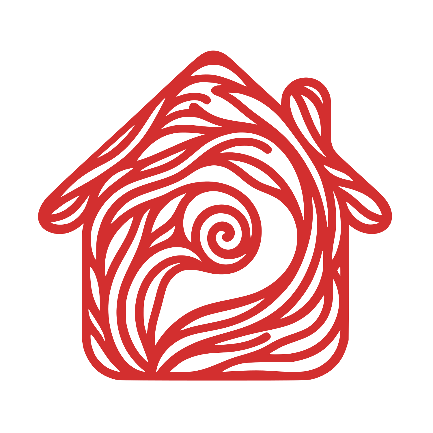 House Real Estate Logo #D32F2F