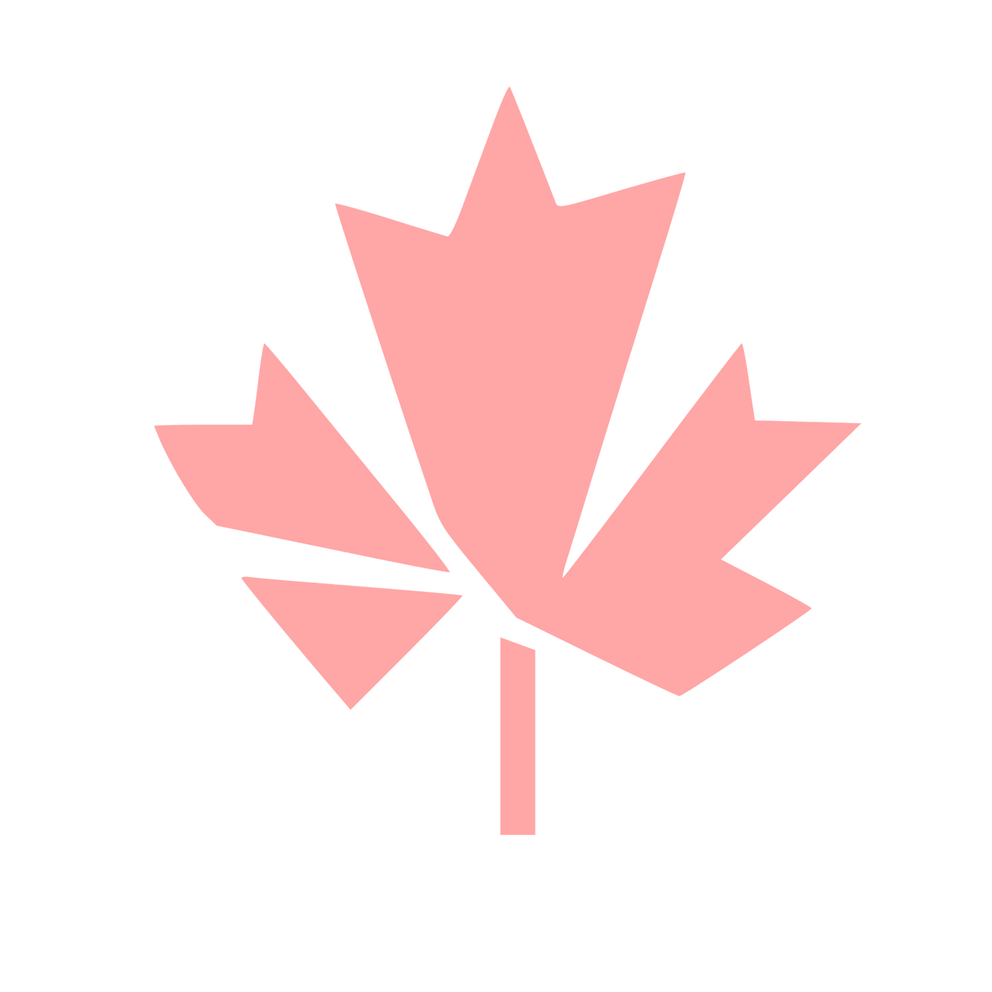 Maple Leaf Stem Logo #ffa6a6
