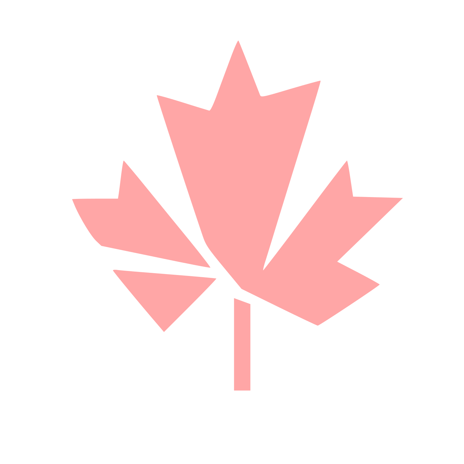 Maple Leaf Stem Logo #ffa6a6