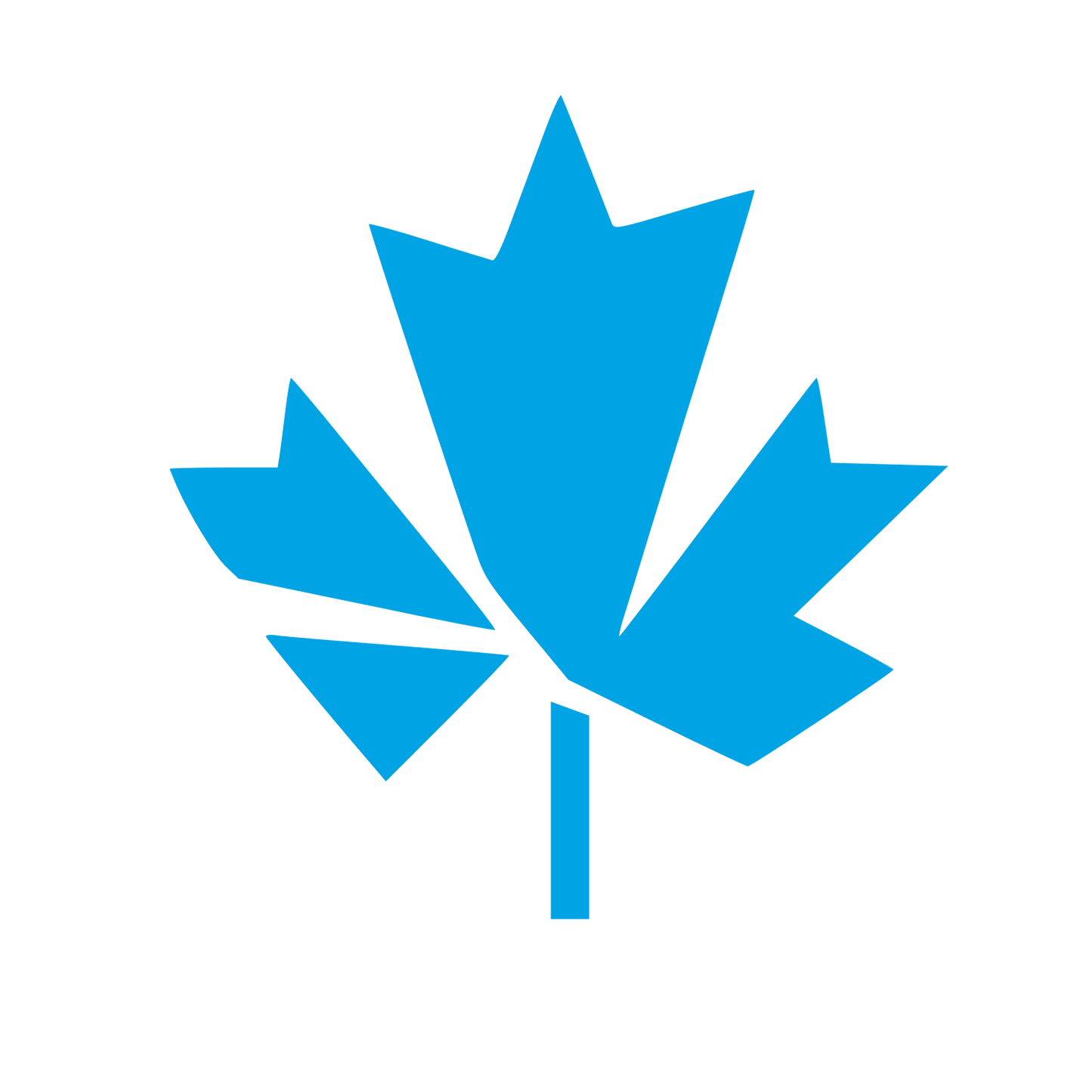 Maple Leaf Stem Logo #00a3e4