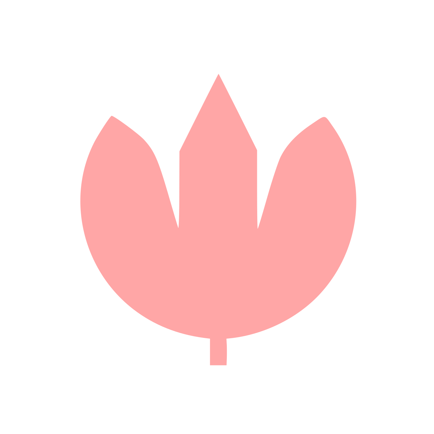 Tulip Flower Silhouette Logo #ffa6a6