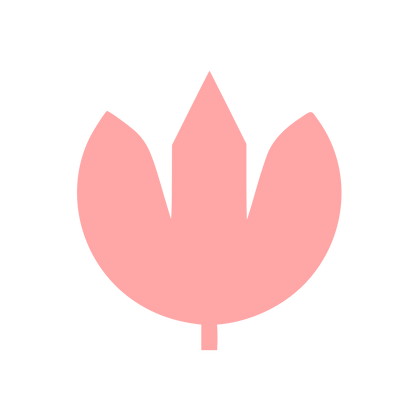 Tulip Flower Silhouette Logo #ffa6a6