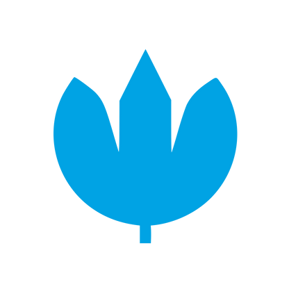 Tulip Flower Silhouette Logo #00a3e4