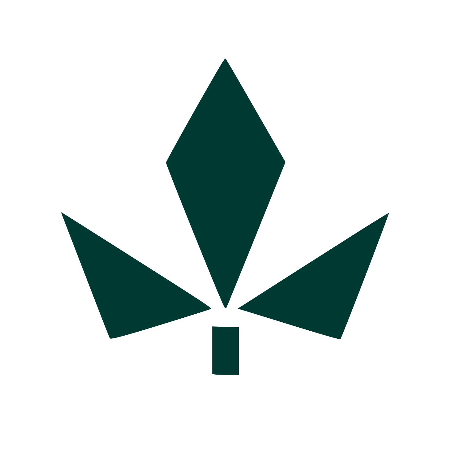 Modernist Maple Leaf Logo #003932