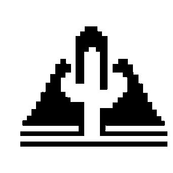 Pixel Cactus Desert Logo