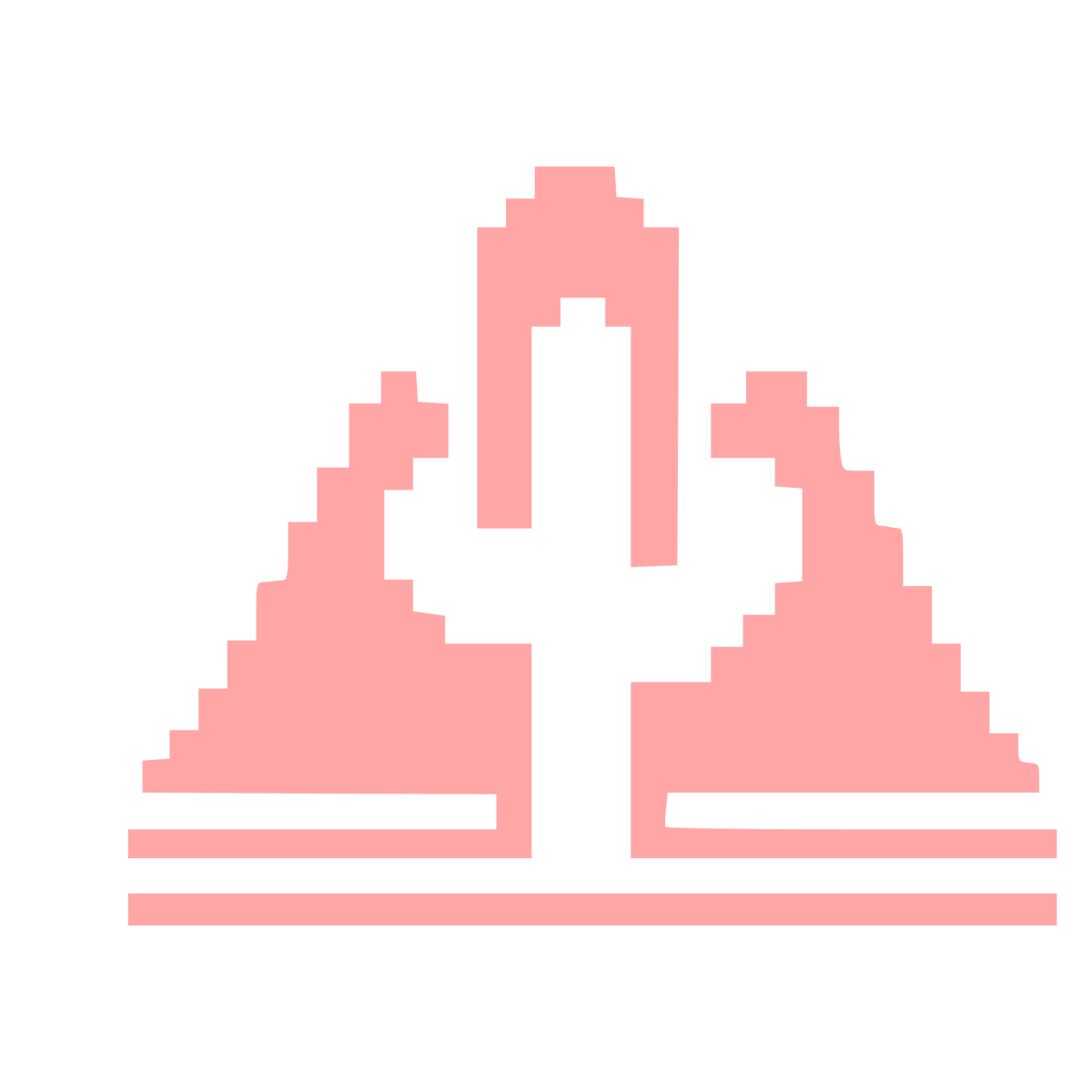 Pixel Cactus Desert Logo #ffa6a6