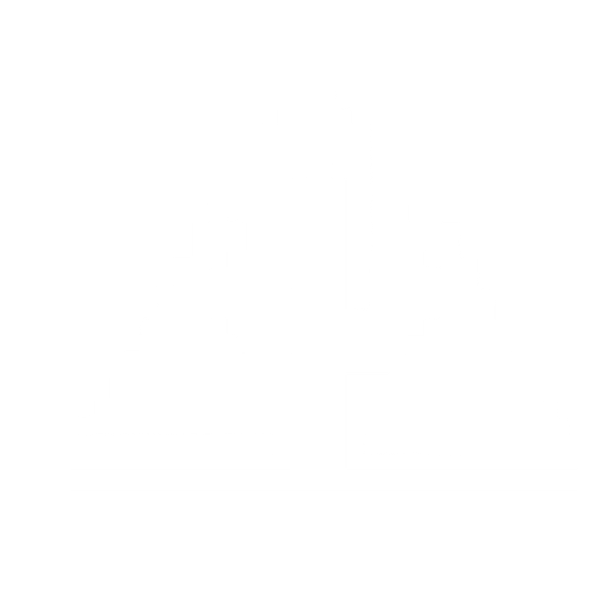 Pixel Cactus Desert Logo #ffffff