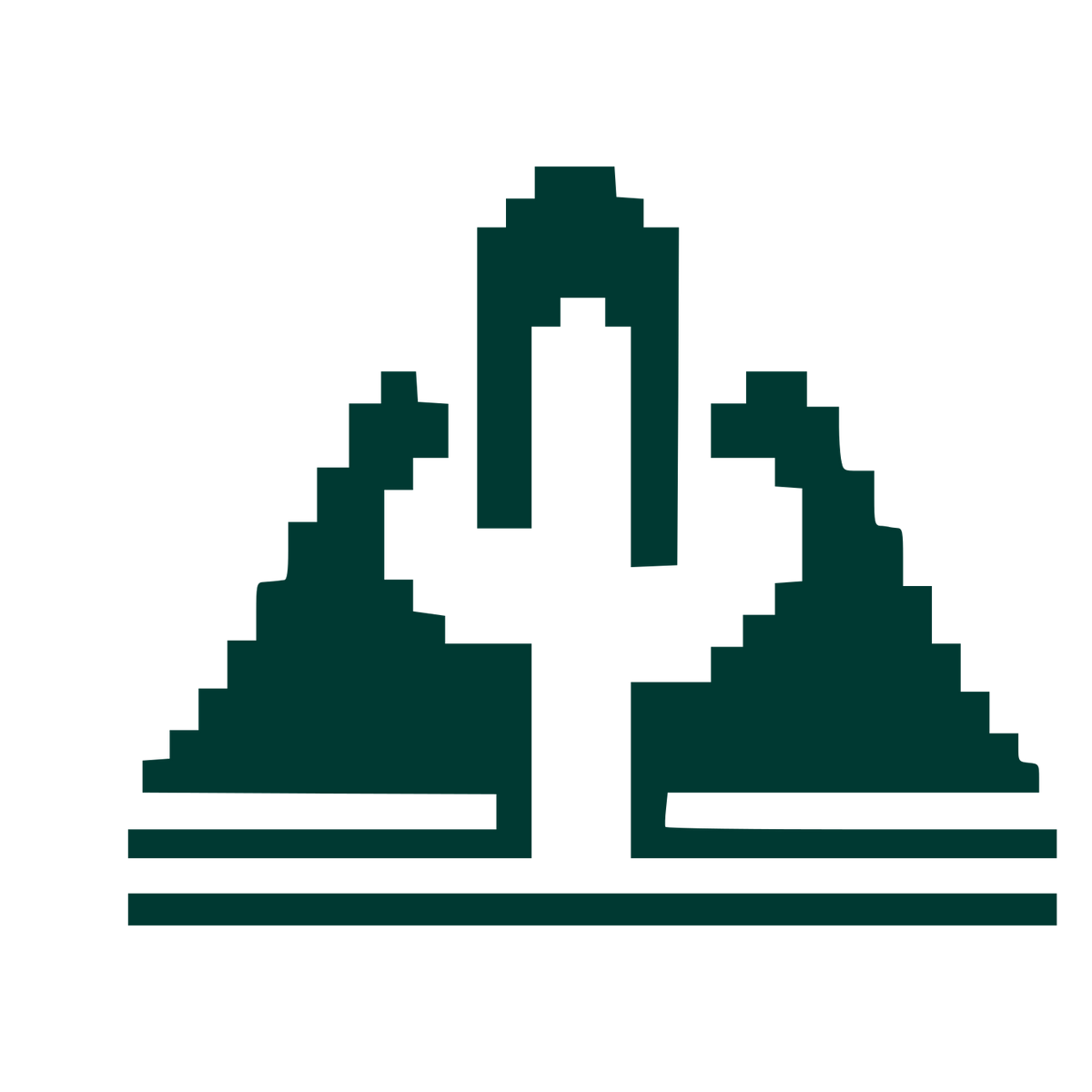 Pixel Cactus Desert Logo #003932