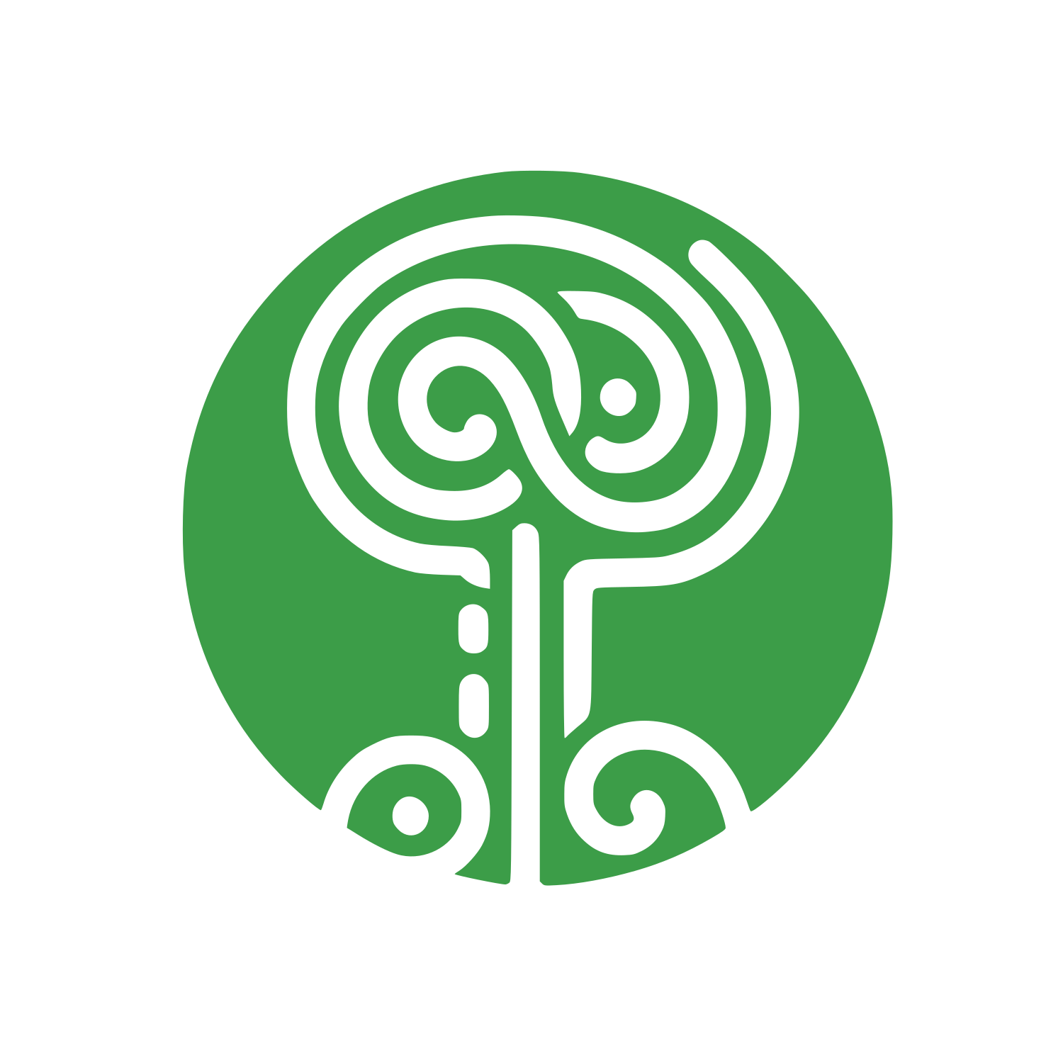 Tree Circle Real Estate Logo #3C9D48