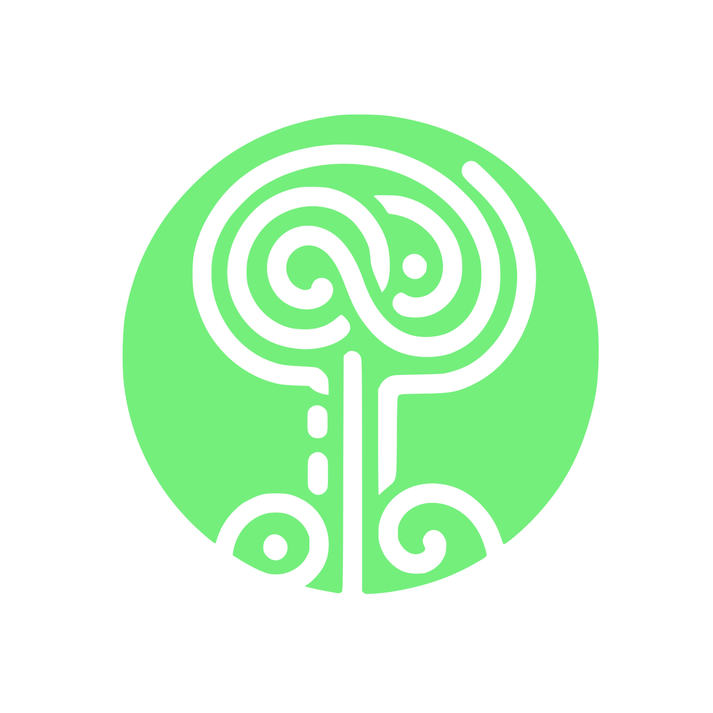 Tree Circle Real Estate Logo #74EF7C