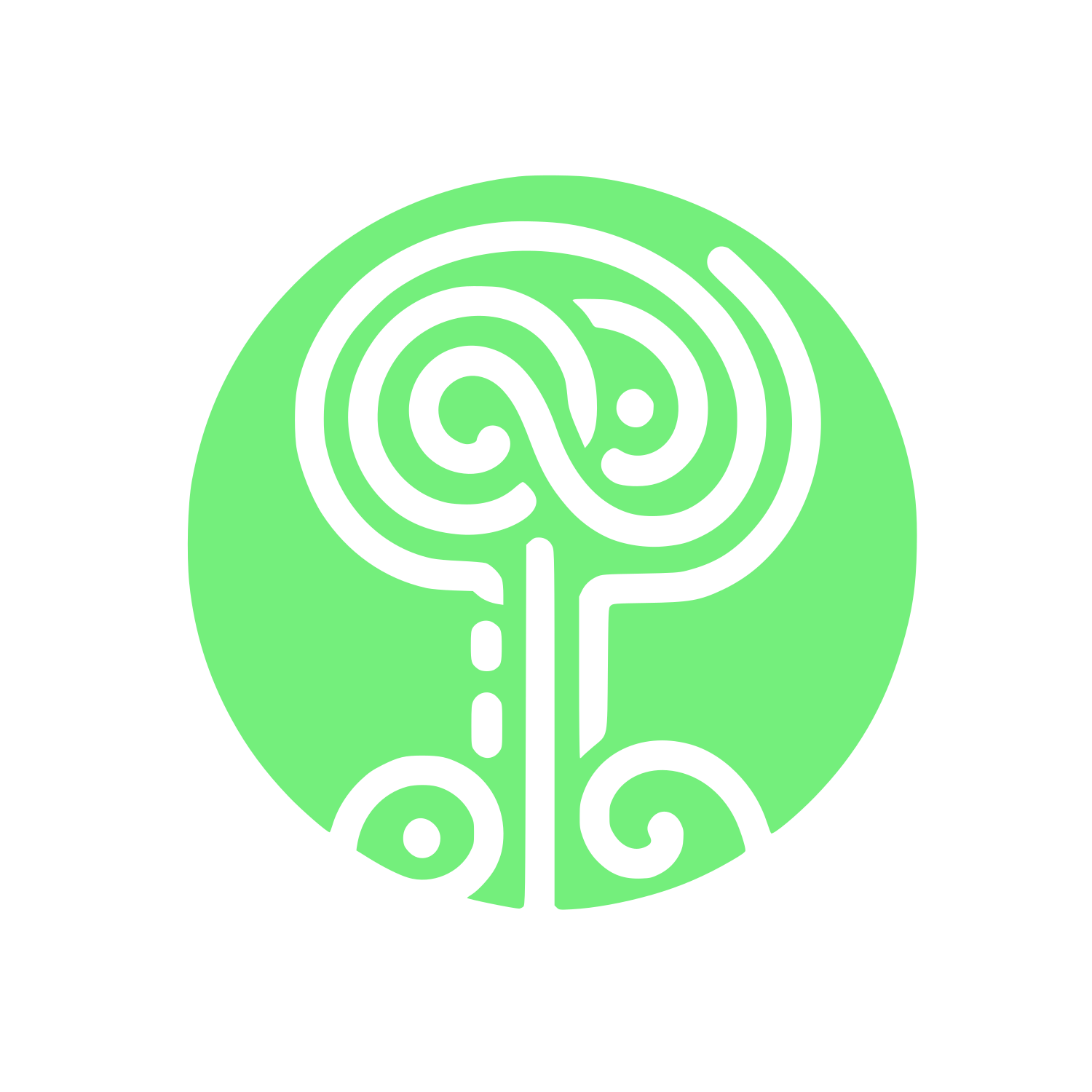 Tree Circle Real Estate Logo #74EF7C