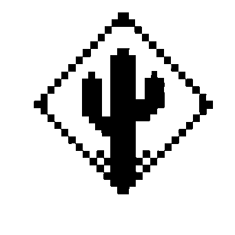 Pixel Cactus Diamond Logo