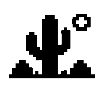 Pixel Cactus Desert Logo