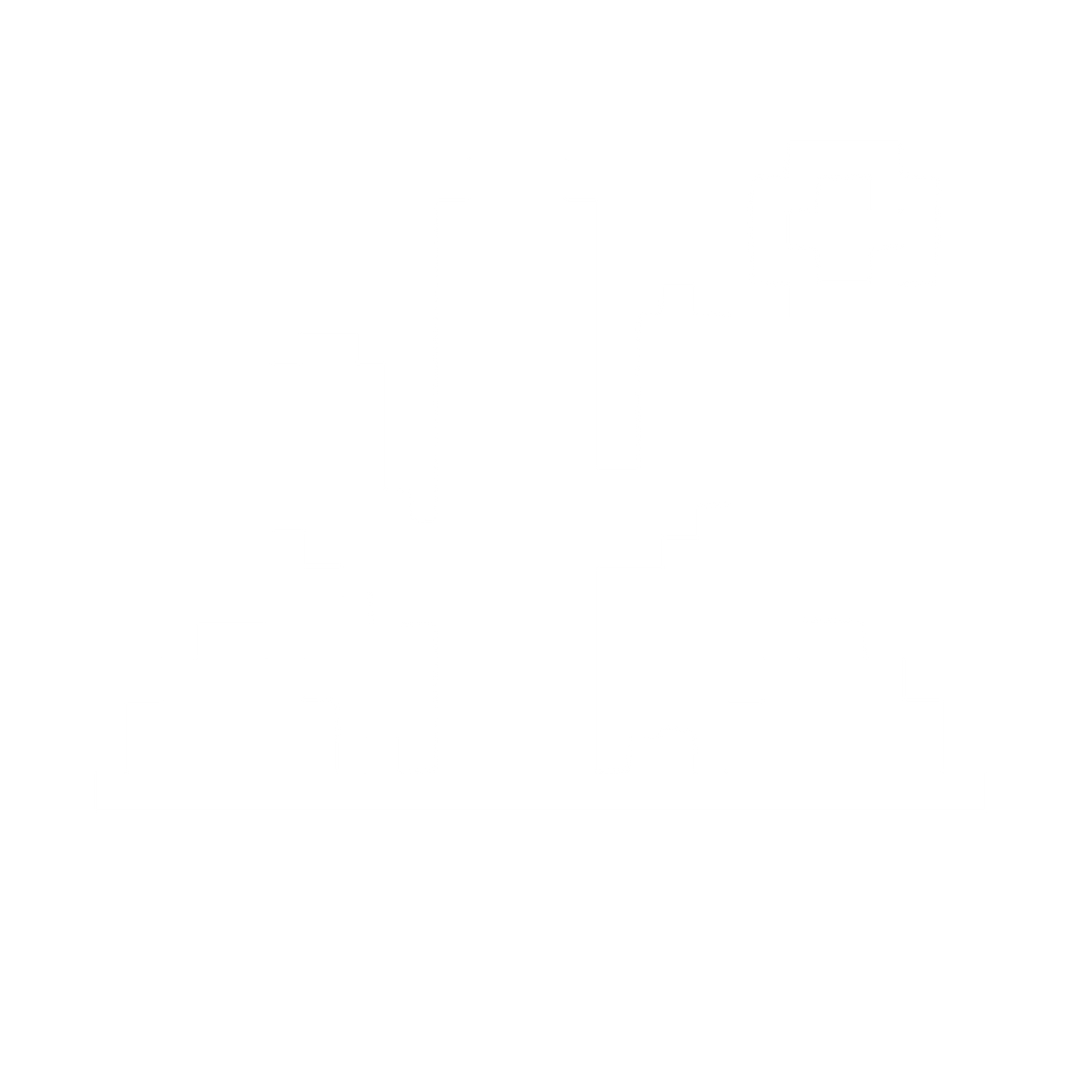 Pixel Cactus Desert Logo #ffffff
