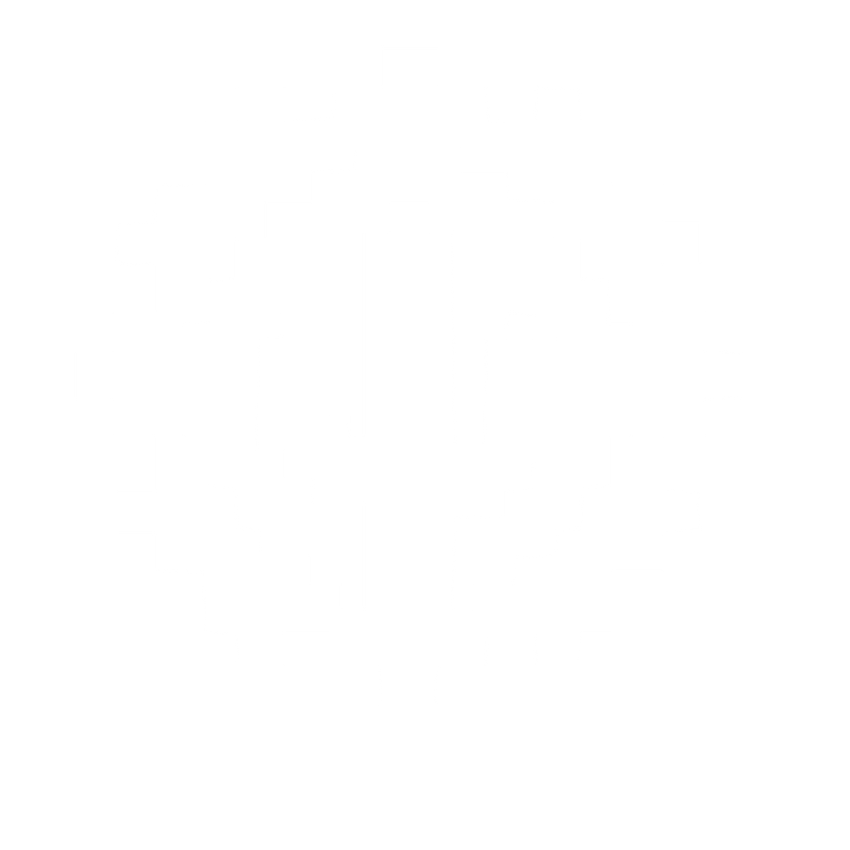 Pixel Cactus Emblem Logo #ffffff