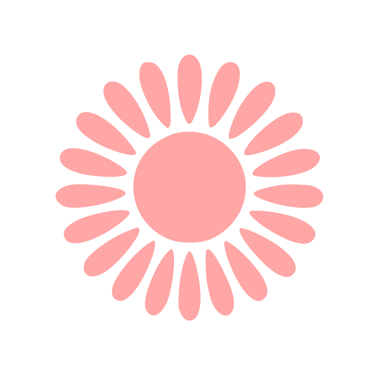 Sunflower Bloom Logo #ffa6a6