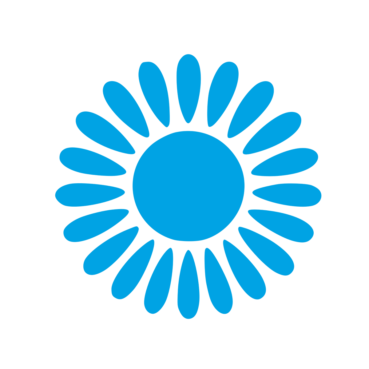 Sunflower Bloom Logo #00a3e4