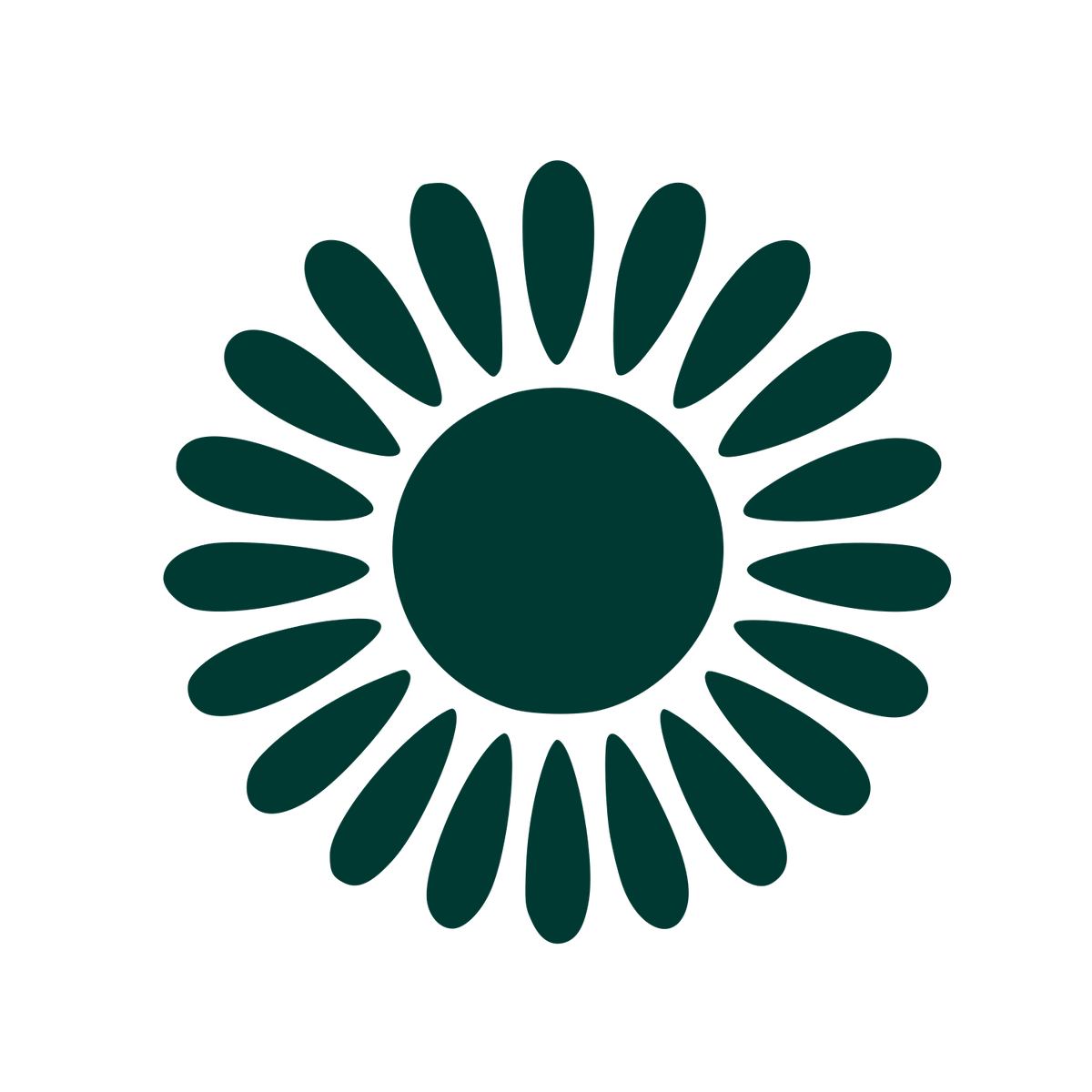 Sunflower Bloom Logo #003932