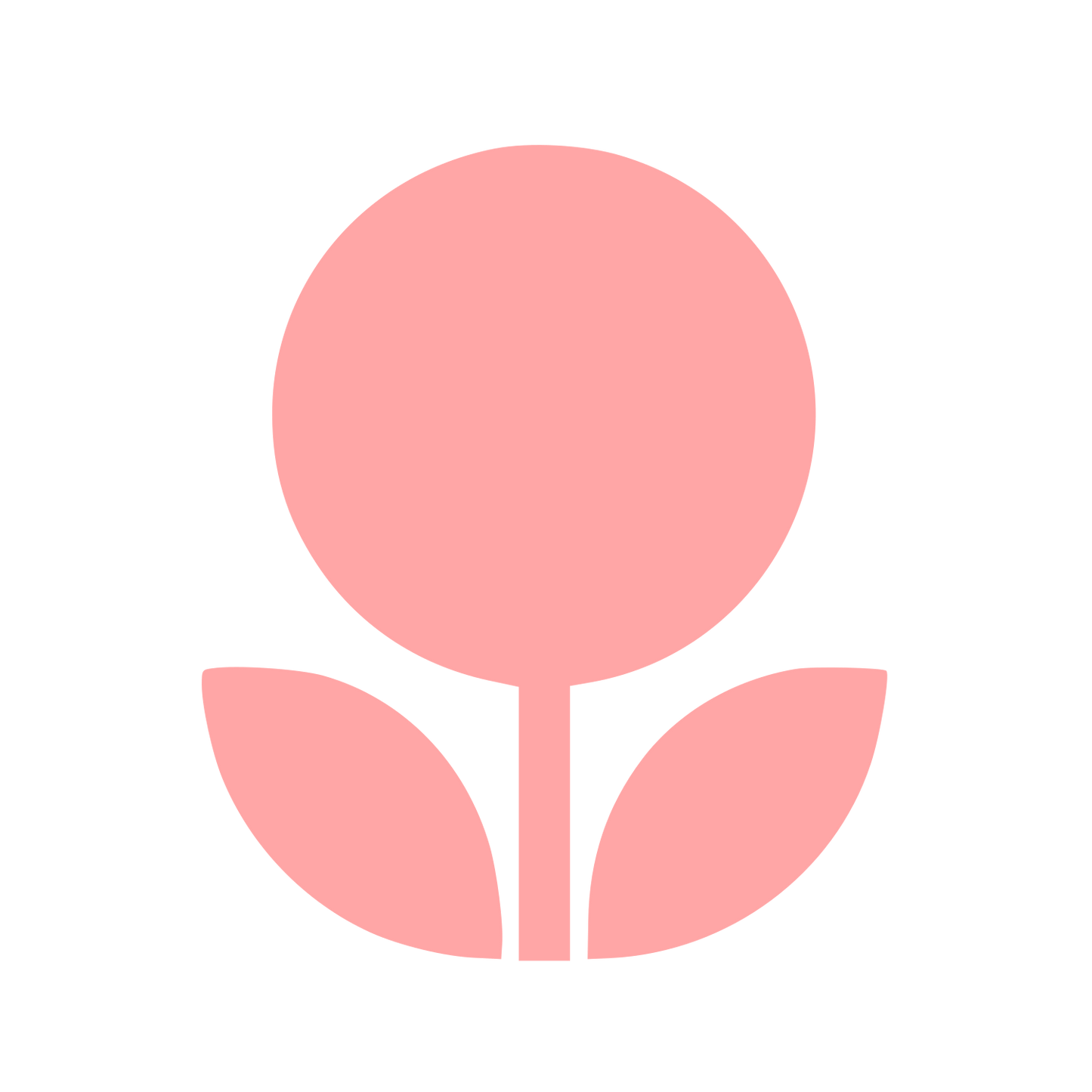 Minimal Flower Circle Logo #ffa6a6