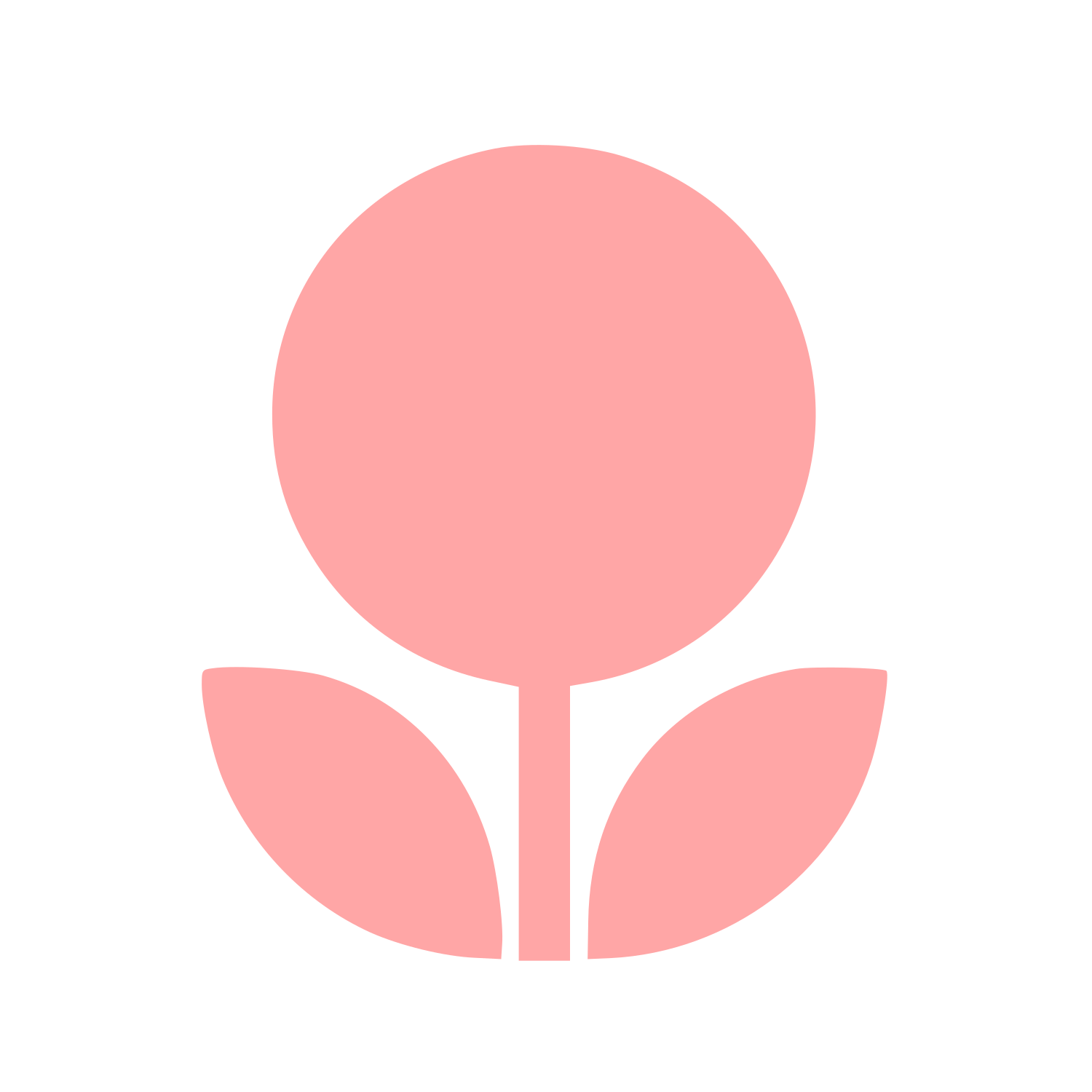 Minimal Flower Circle Logo #ffa6a6