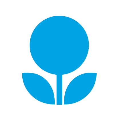 Minimal Flower Circle Logo #00a3e4