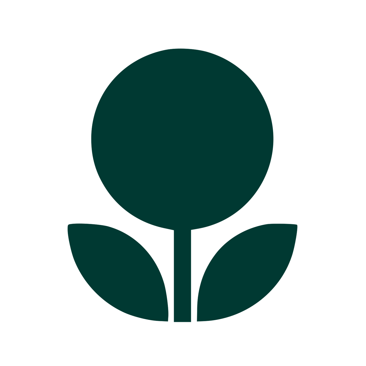 Minimal Flower Circle Logo #003932