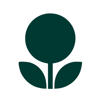 Minimal Flower Circle Logo #003932