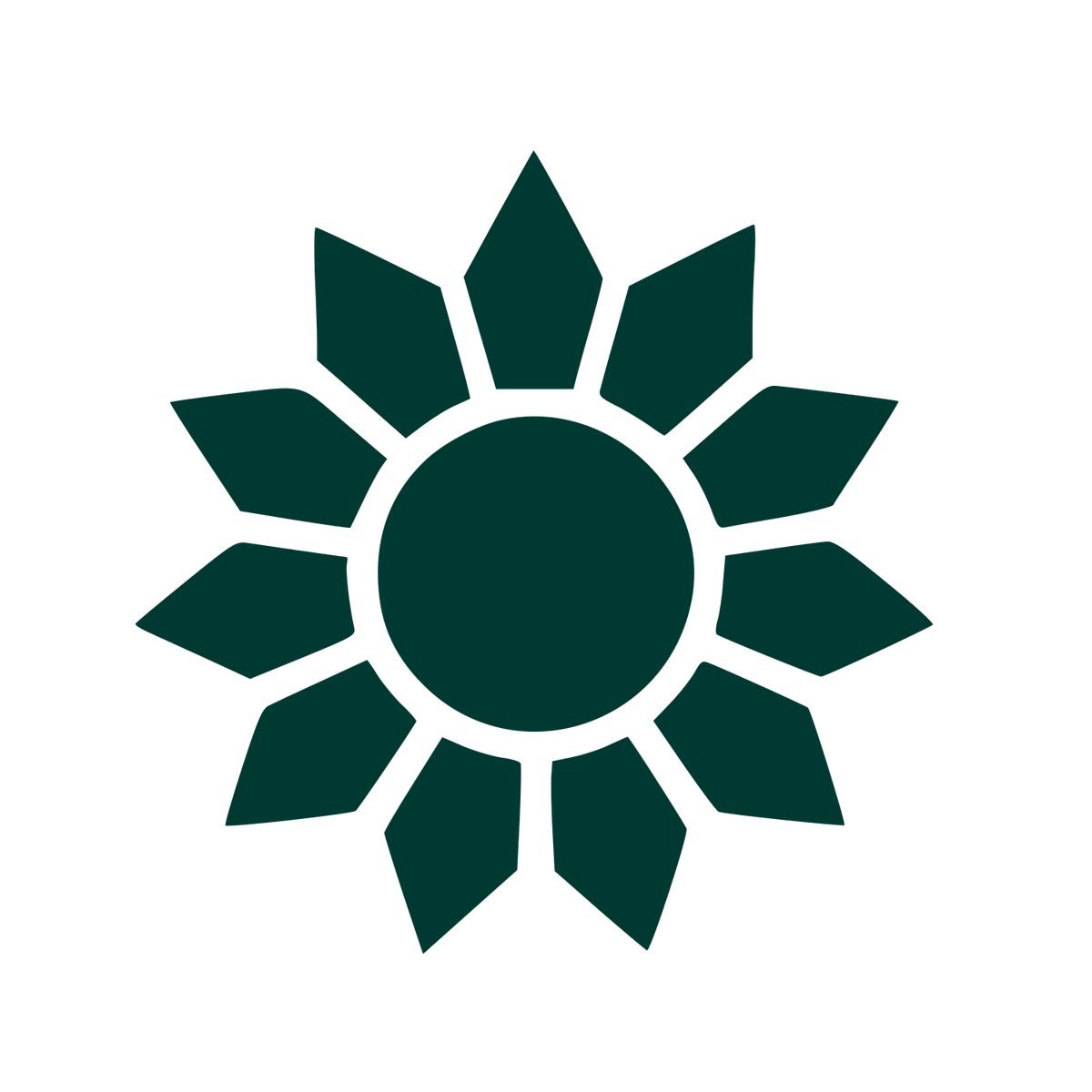 Sunflower Petal Logo #003932