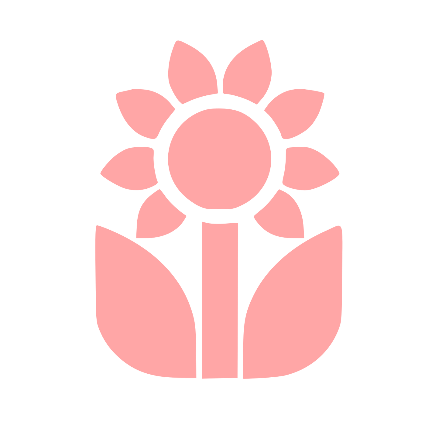 Sunflower Plant Logo #ffa6a6