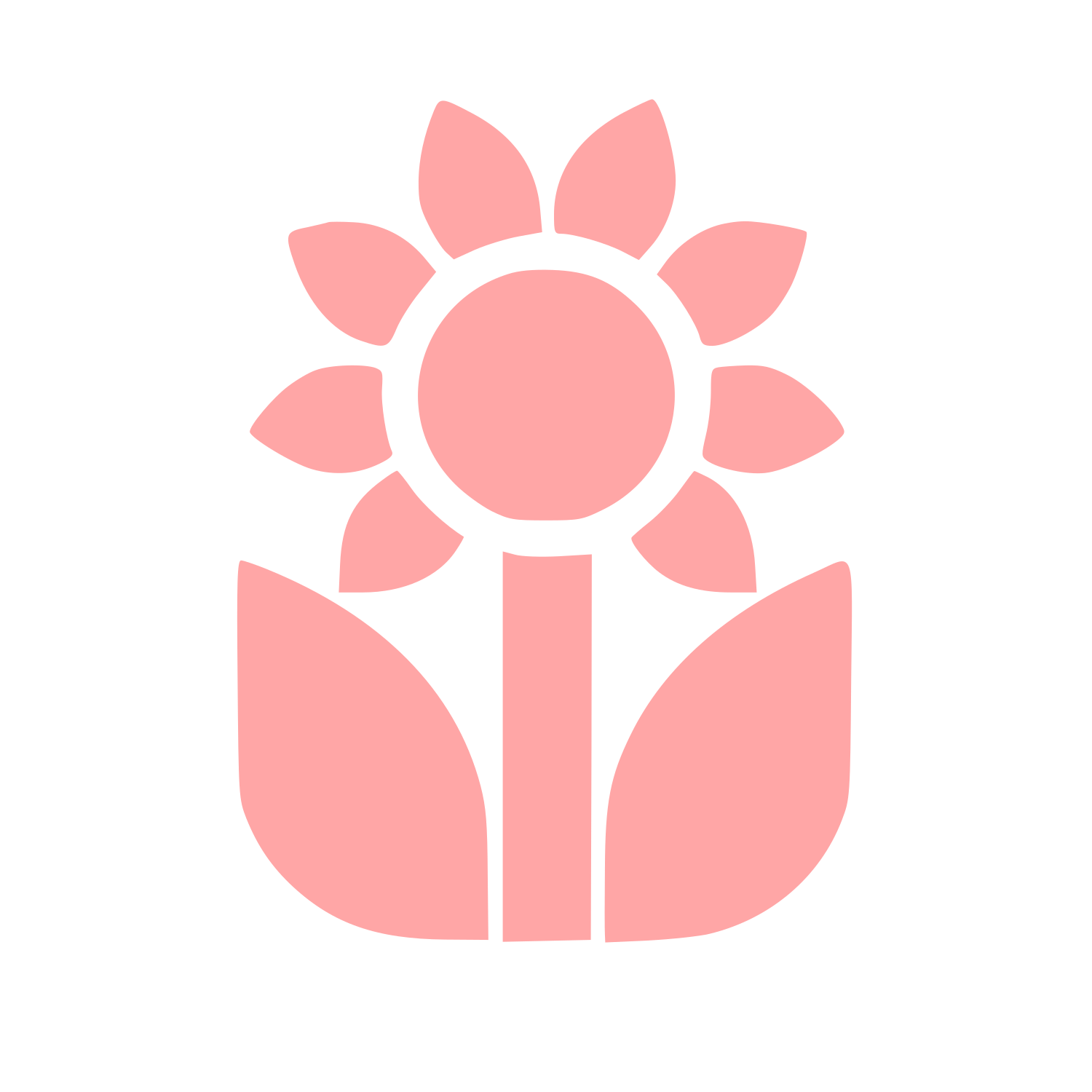 Sunflower Plant Logo #ffa6a6