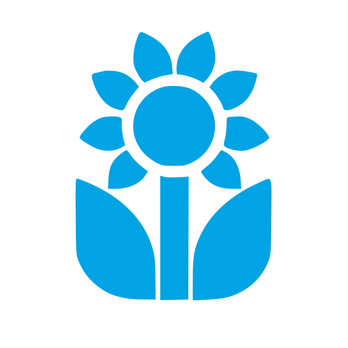 Sunflower Plant Logo #00a3e4