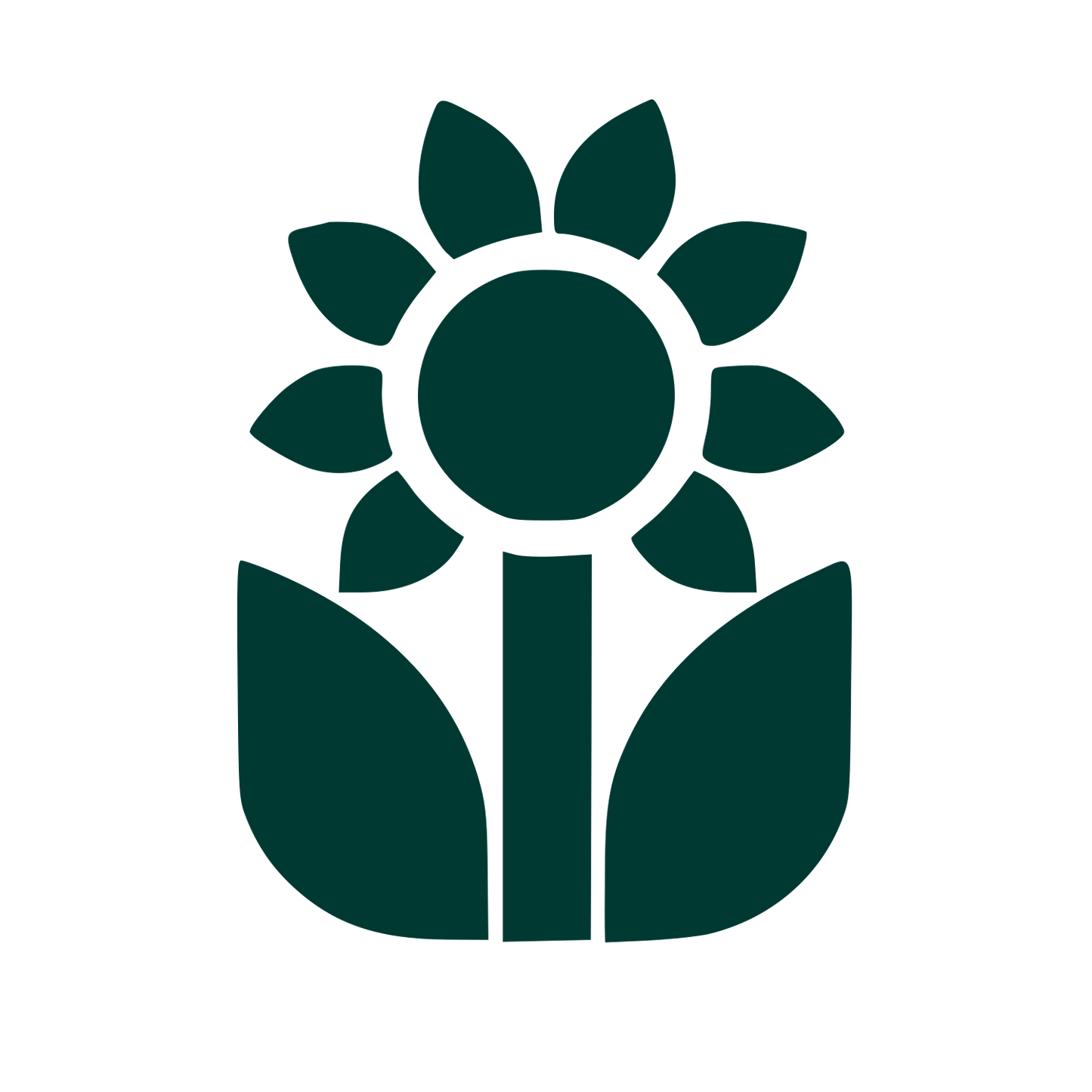 Sunflower Plant Logo #003932