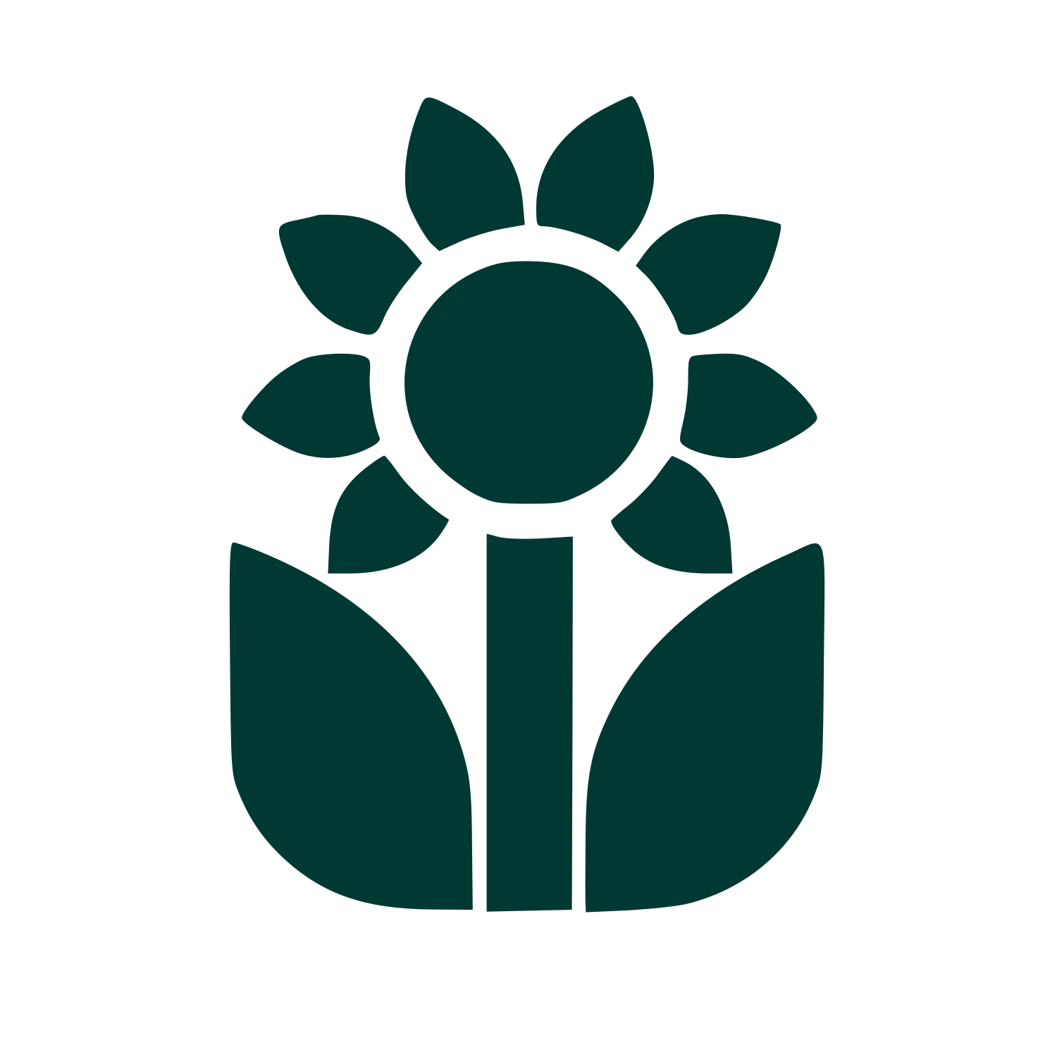 Sunflower Plant Logo #003932