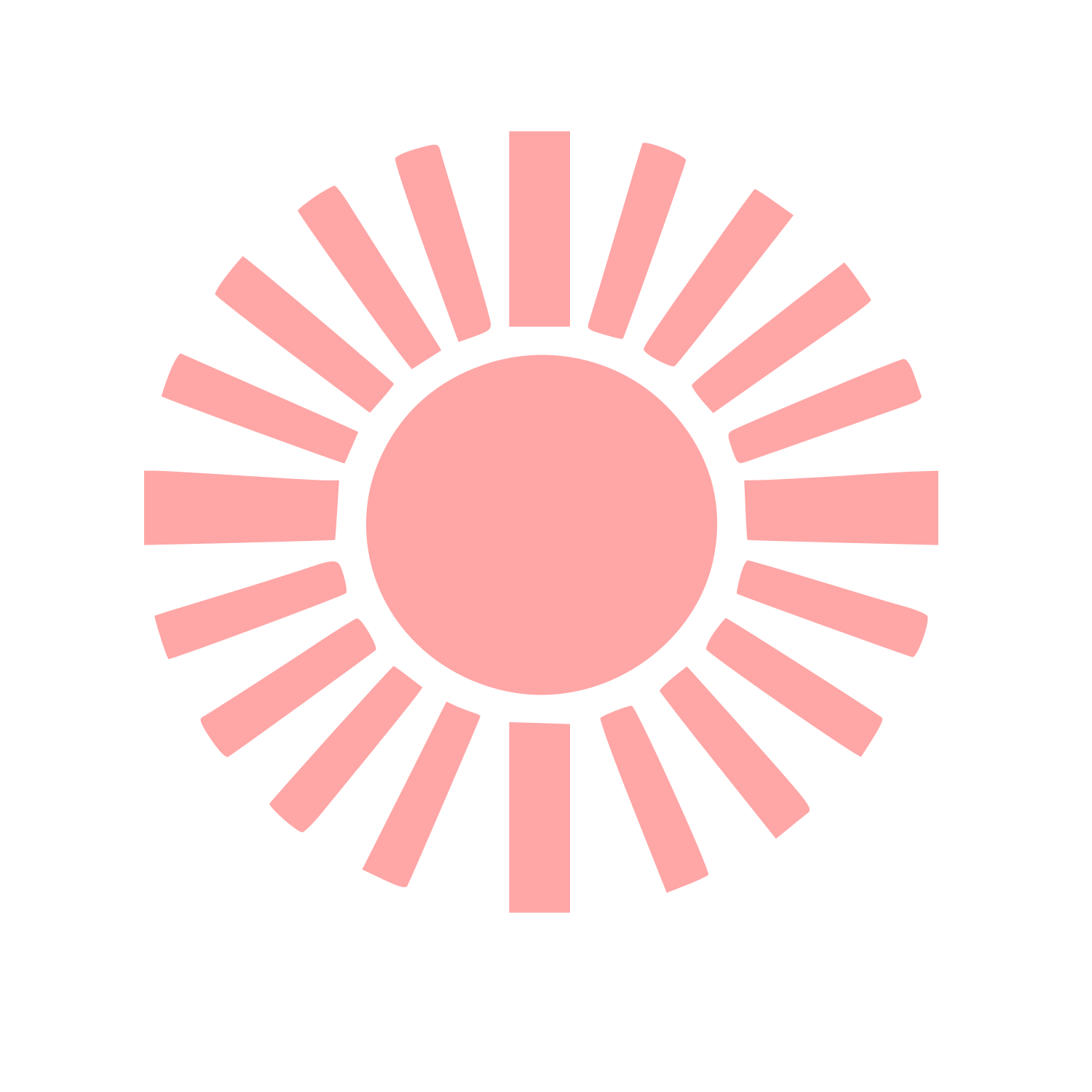 Radiant Sun Burst Logo #ffa6a6