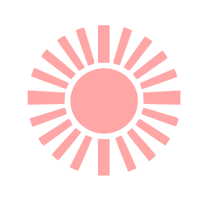 Radiant Sun Burst Logo #ffa6a6