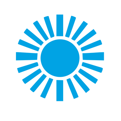 Radiant Sun Burst Logo #00a3e4