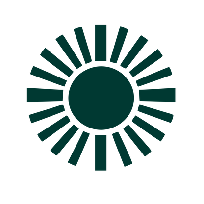 Radiant Sun Burst Logo #003932