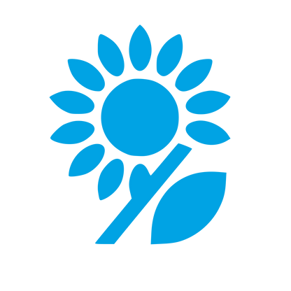Sunflower Stem Leaf Logo #00a3e4